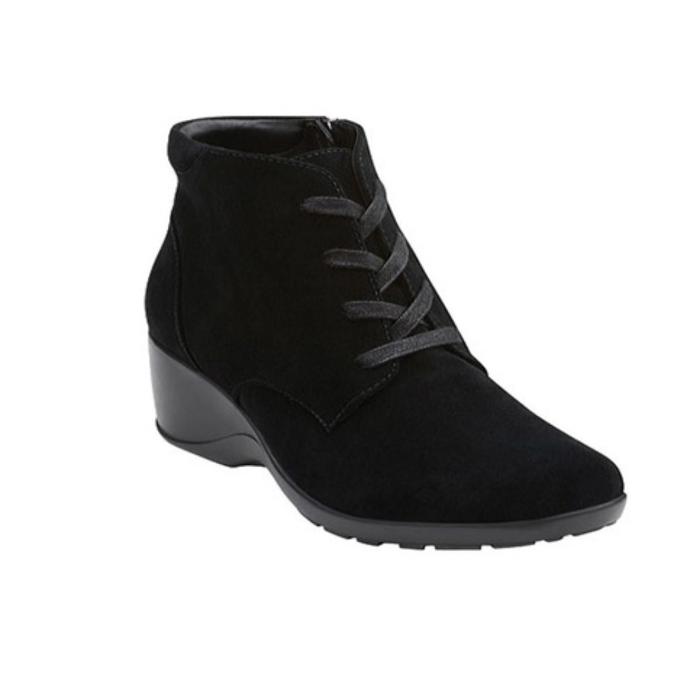 Clarks Women's Allura Astra Boot Black Suede